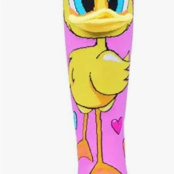 Fluffy Duck 3D Knee-High Socks - Picture 2 of 8